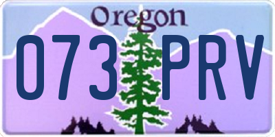 OR license plate 073PRV