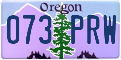 OR license plate 073PRW