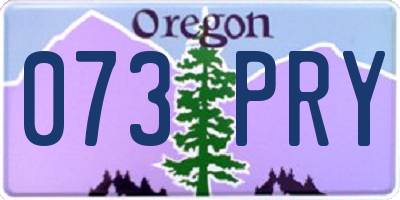 OR license plate 073PRY