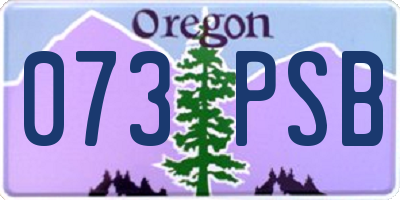 OR license plate 073PSB