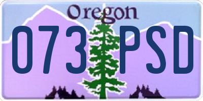 OR license plate 073PSD