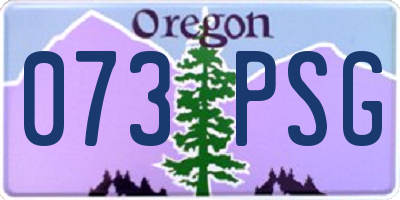 OR license plate 073PSG