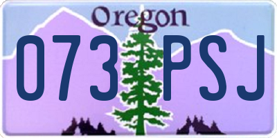 OR license plate 073PSJ