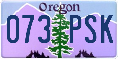 OR license plate 073PSK