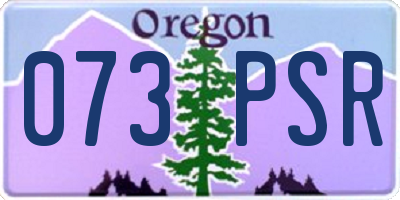 OR license plate 073PSR