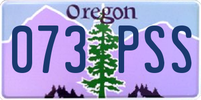 OR license plate 073PSS