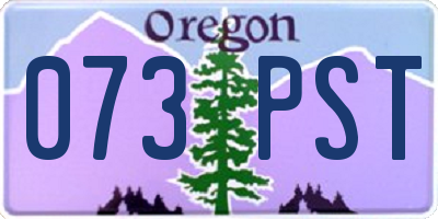 OR license plate 073PST