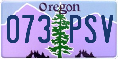 OR license plate 073PSV