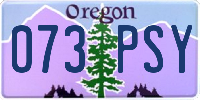OR license plate 073PSY
