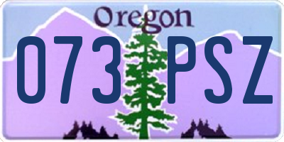 OR license plate 073PSZ