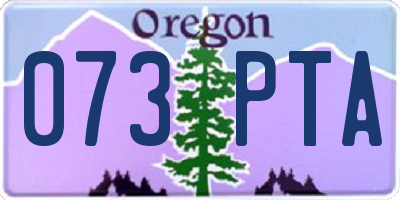 OR license plate 073PTA
