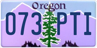 OR license plate 073PTI