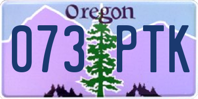 OR license plate 073PTK