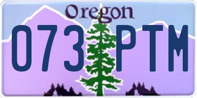 OR license plate 073PTM