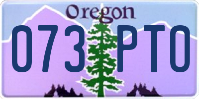 OR license plate 073PTO