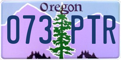 OR license plate 073PTR