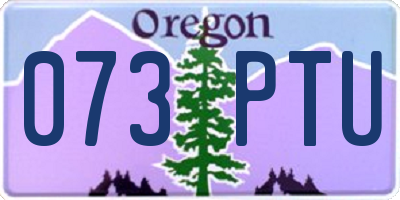 OR license plate 073PTU