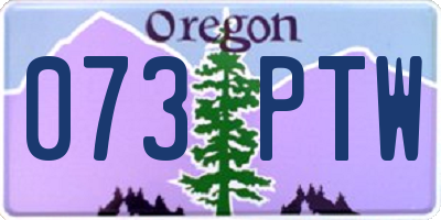 OR license plate 073PTW