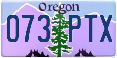 OR license plate 073PTX
