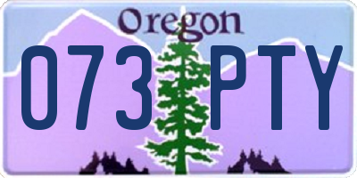 OR license plate 073PTY