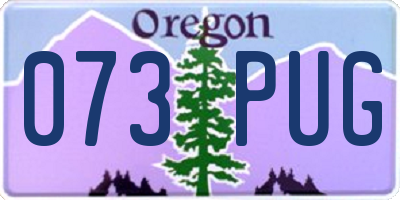OR license plate 073PUG