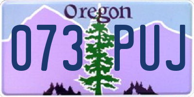 OR license plate 073PUJ