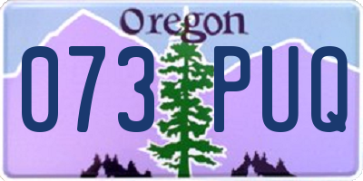 OR license plate 073PUQ