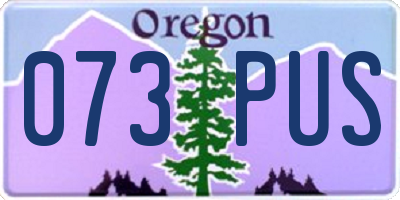 OR license plate 073PUS