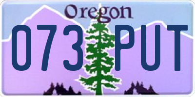 OR license plate 073PUT