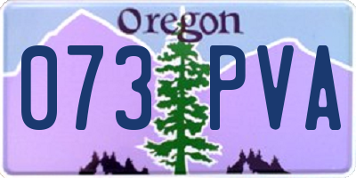 OR license plate 073PVA