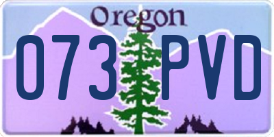 OR license plate 073PVD