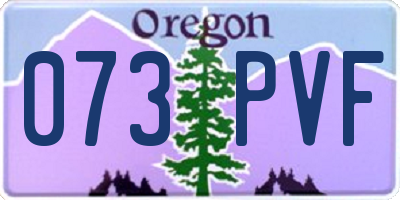 OR license plate 073PVF