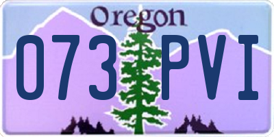 OR license plate 073PVI