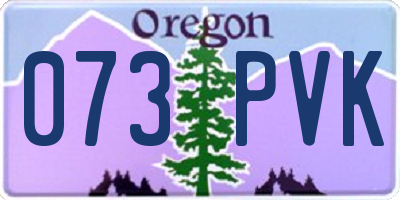 OR license plate 073PVK