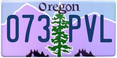 OR license plate 073PVL