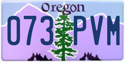 OR license plate 073PVM