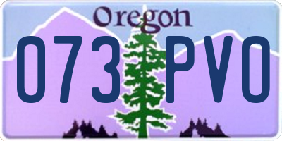 OR license plate 073PVO