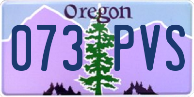 OR license plate 073PVS