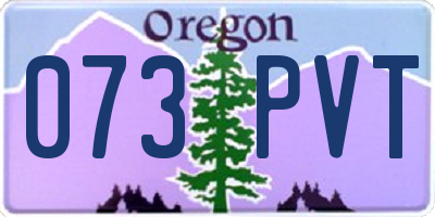 OR license plate 073PVT