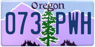OR license plate 073PWH