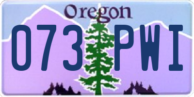 OR license plate 073PWI