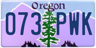 OR license plate 073PWK
