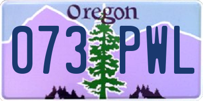 OR license plate 073PWL