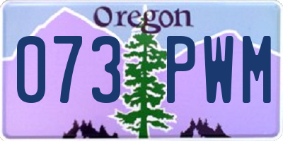OR license plate 073PWM