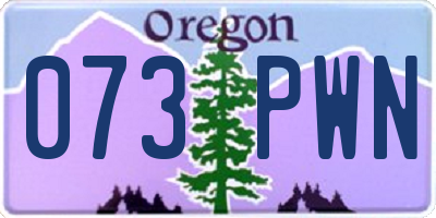 OR license plate 073PWN