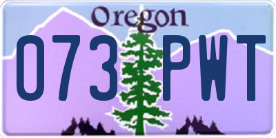 OR license plate 073PWT