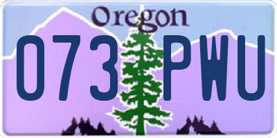 OR license plate 073PWU