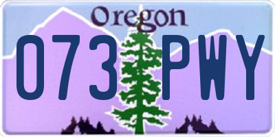 OR license plate 073PWY