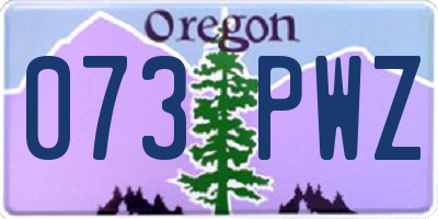 OR license plate 073PWZ
