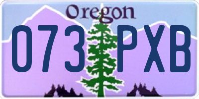 OR license plate 073PXB